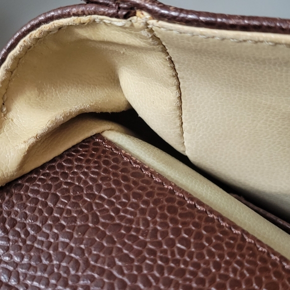 CHANEL 1990 Brown Caviar Leather/ Gold Hardware Briefcase - Picture 12 of 16